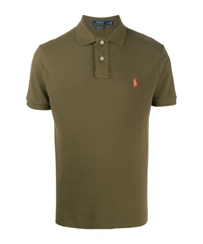 Polo Ralph Lauren Logo Embroidered Short-sleeved Polo Shirt In Green