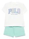 Polo Ralph Lauren Logo-embroidered Shorts Set In White