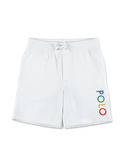 Polo Ralph Lauren Kids' Shorts Fleece Logo Multi In White
