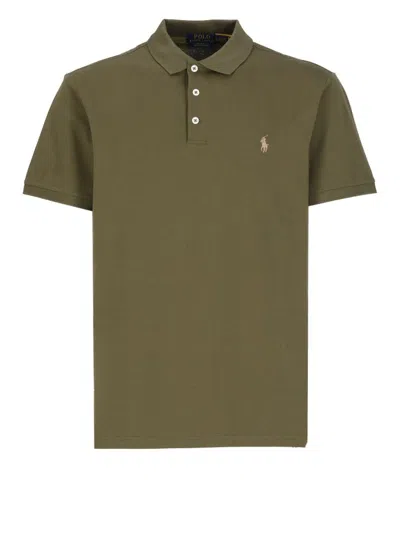 Polo Ralph Lauren Logo Embroidered Slim In Green