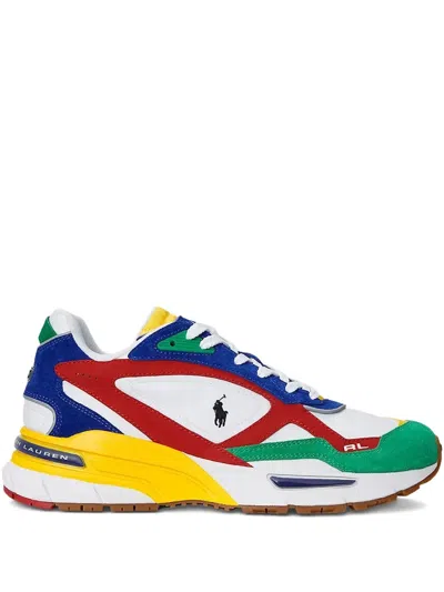 Polo Ralph Lauren Logo-embroidered Sneakers In Multi/white