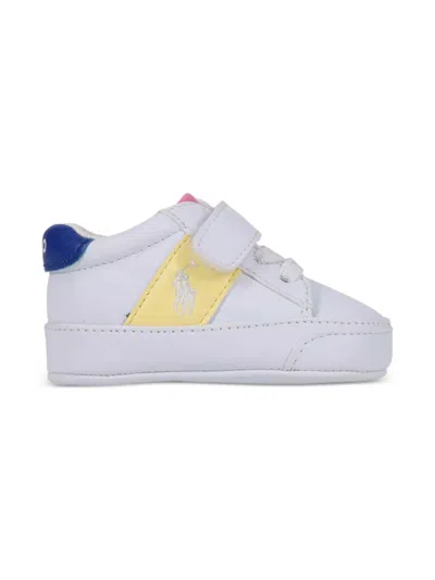 Polo Ralph Lauren Babies' Logo-embroidered Sneakers In White