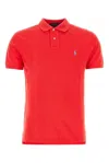 Polo Ralph Lauren Logo-embroidered Straight Hem Polo Shirt In Red