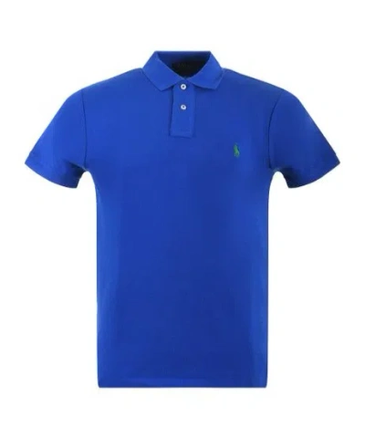 Polo Ralph Lauren Ralph Lauren Custom Slim Polo T Shirt Blue In Heritage Blue