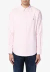 Polo Ralph Lauren Classic Fit Solid Pink Linen Button-down Shirt In Pink