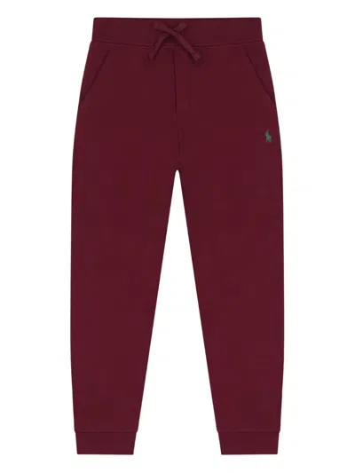 Polo Ralph Lauren Kids' Logo-embroidered Sweatpants In Burgundy