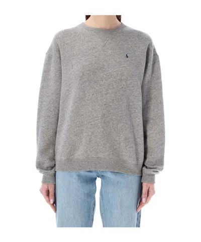 Polo Ralph Lauren Classic Crew Neck Fleece In Gray