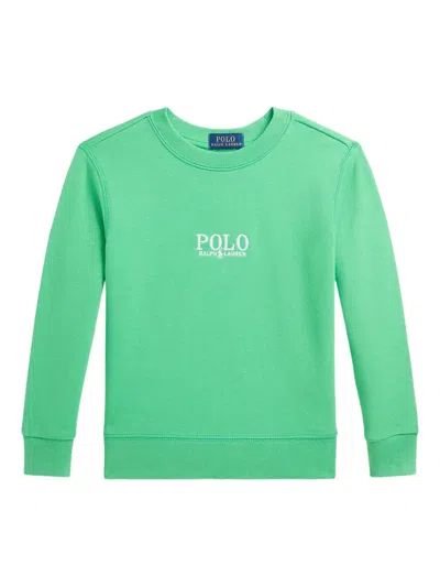 Polo Ralph Lauren Kids' Logo-embroidered Sweatshirt In Green