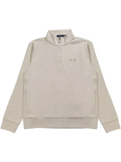 Polo Ralph Lauren Logo-embroidered Sweatshirt In Neutrals