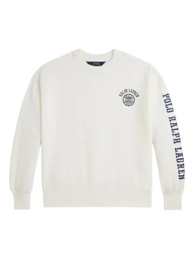 Polo Ralph Lauren Kids' Logo-embroidered Sweatshirt In White