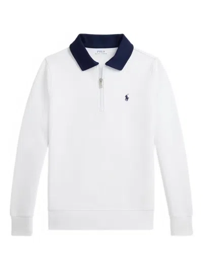 Polo Ralph Lauren Kids' Logo-embroidered Sweatshirt In White