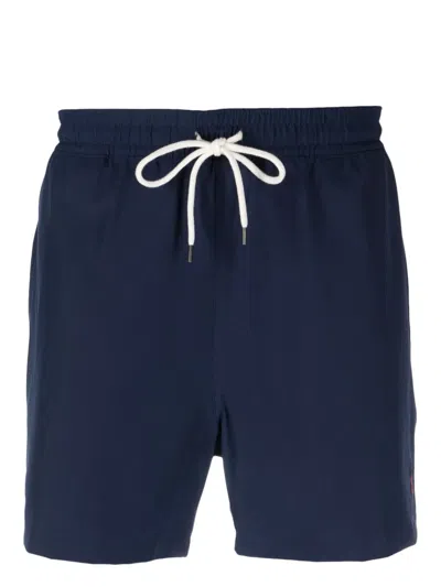 Polo Ralph Lauren Logo-embroidered Swim Shorts In Blau