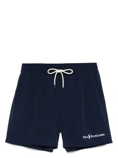 Polo Ralph Lauren Logo-embroidered Swim Shorts In Blue