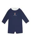 Polo Ralph Lauren Logo-embroidered Swimsuit In 蓝色