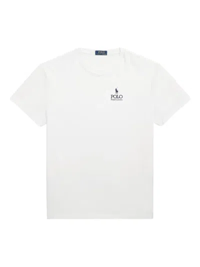 Polo Ralph Lauren Logo-embroidered T-shirt In White