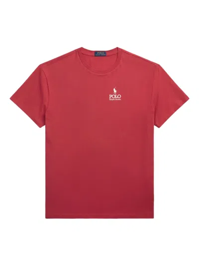 Polo Ralph Lauren Logo-embroidered T-shirt In Red