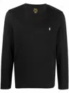 Polo Ralph Lauren Logo-embroidered T-shirt In Black