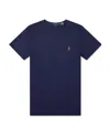 Polo Ralph Lauren Custom Slim-fit In Pima Cotton T-shirt In Blue