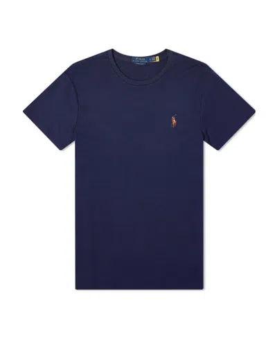 POLO RALPH LAUREN POLO RALPH LAUREN LOGO EMBROIDERED CREWNECK T-SHIRT