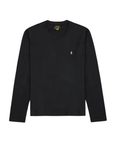 Polo Ralph Lauren Logo-embroidered T-shirt In Black