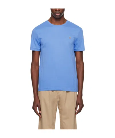Polo Ralph Lauren Logo Embroidered T-shirt In Blue