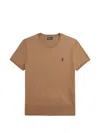 Polo Ralph Lauren Short-sleeve Logo Detail T-shirt In Brown