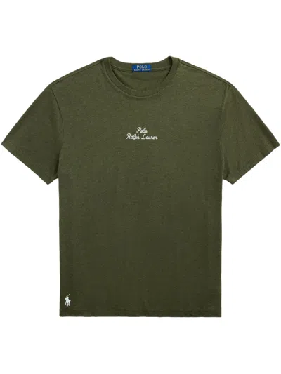 Polo Ralph Lauren Logo-embroidered T-shirt In Green