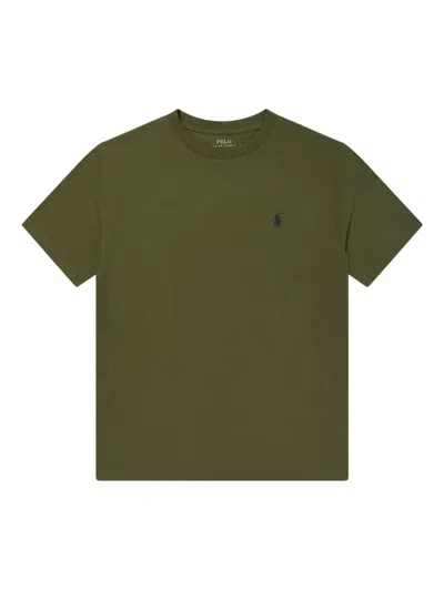 Polo Ralph Lauren Kids' Logo-embroidered T-shirt In Green