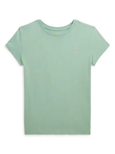 Polo Ralph Lauren Kids' Logo-embroidered T-shirt In Grün