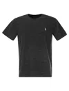Polo Ralph Lauren Logo Embroidered T-shirt In Smoke