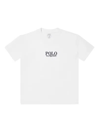 Polo Ralph Lauren Kids' Logo-embroidered T-shirt In White