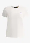 Polo Ralph Lauren Logo Embroidered T-shirt In White
