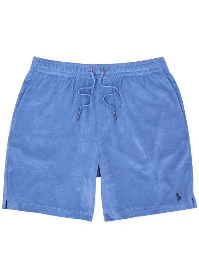 Polo Ralph Lauren Logo-embroidered Terry Shorts In Blue