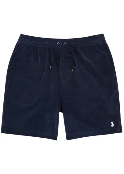 Polo Ralph Lauren Logo-embroidered Terry Shorts In Navy