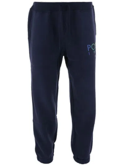 Polo Ralph Lauren Logo Embroidered Track Trousers In Blue