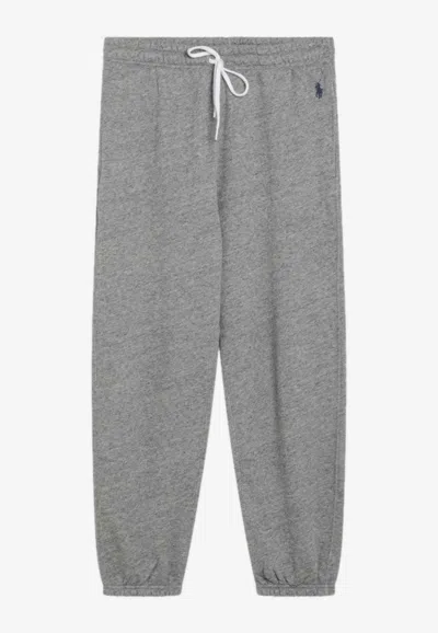 Polo Ralph Lauren Logo Embroidered Track Pants In Gold