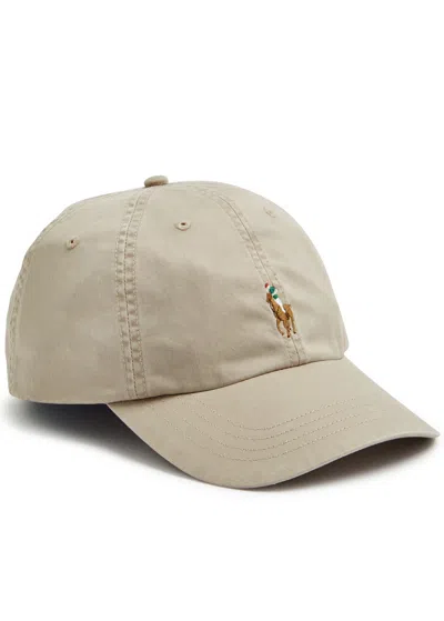 Polo Ralph Lauren Logo-embroidered Twill Cap In Neutral