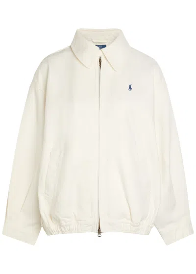 Polo Ralph Lauren Logo-embroidered Twill Jacket In White