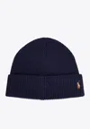 POLO RALPH LAUREN LOGO-EMBROIDERED WOOL BEANIE