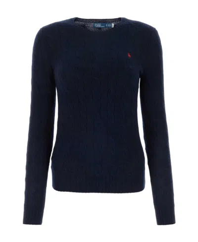 Polo Ralph Lauren Logo-embroidered Wool-cashmere Jumper In Black