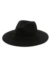 Polo Ralph Lauren Embossed-logo Wool Fedora Hat In Black
