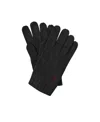 Polo Ralph Lauren Logo-embroidered Wool Gloves In Black