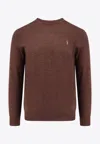 Polo Ralph Lauren Regular Fit Responsible Wool Sweater With Embroidered Logo In Brown