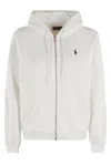 Polo Ralph Lauren Knitwear Hooded Sweatshirt Front Pockets In White