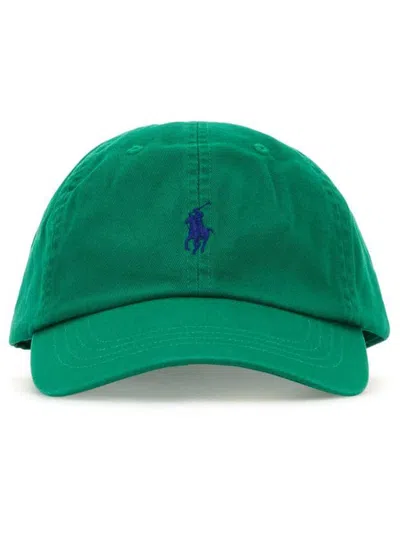 Polo Ralph Lauren Logo-embroidery Baseball Cap In Billard Green