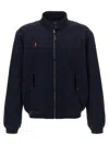 Polo Ralph Lauren Logo Embroidery Bomber Jacket Puffer Jackets Blue