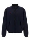 Polo Ralph Lauren Logo Embroidery Bomber Jacket Puffer Jackets Blue In Blue