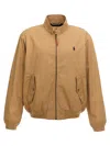 Polo Ralph Lauren Embroidered Logo Bomber Jacket In Neutral