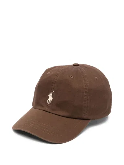 Polo Ralph Lauren Logo Embroidery Cap In Brown