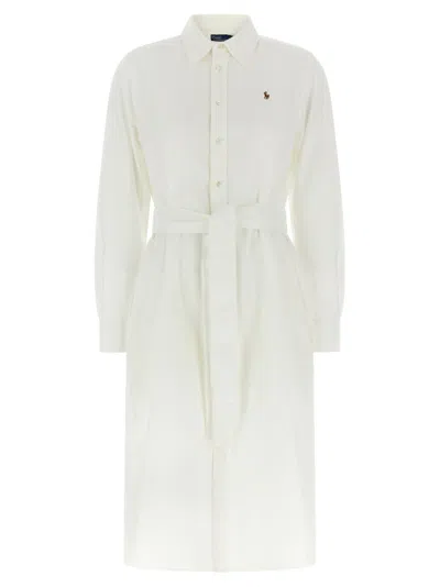 POLO RALPH LAUREN POLO RALPH LAUREN LOGO EMBROIDERY CHEMISIER DRESS